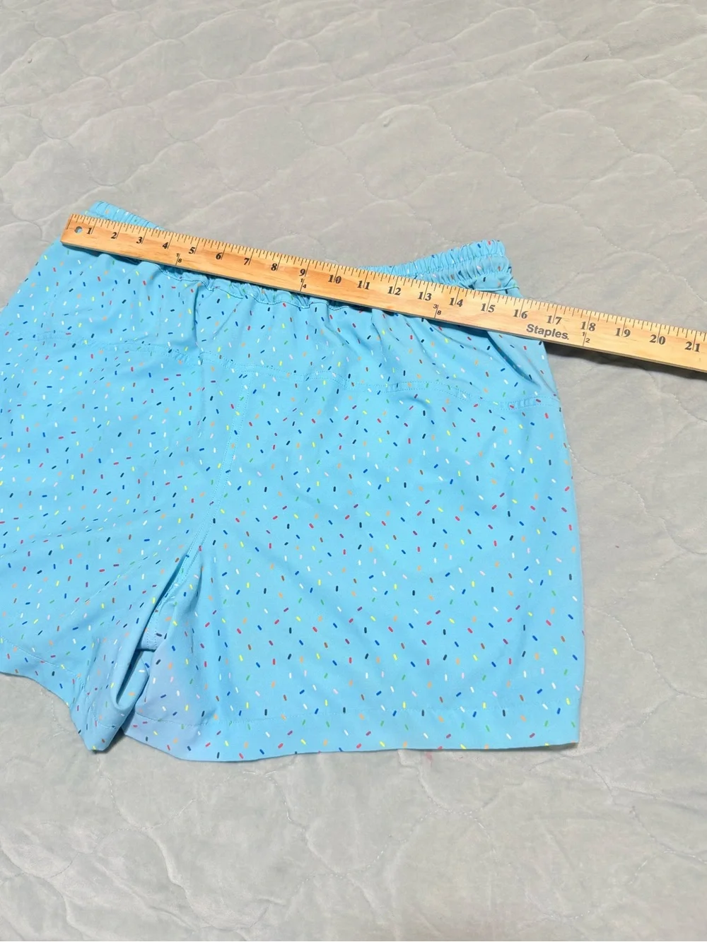 Pride Adult Humankind Swim Trunks-Blue Sprinkle size Medium